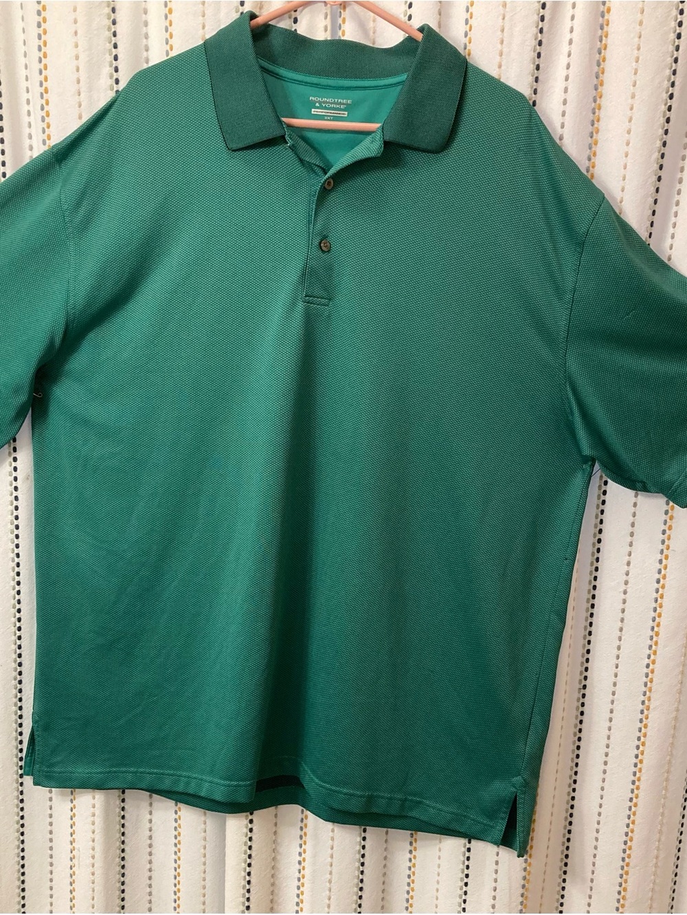 Roundtree & Yorke Emerald Green Short-Sleeve Polo 3XT